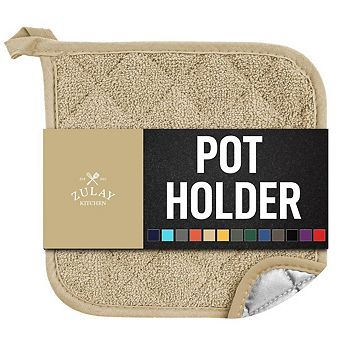Zulay Kitchen 1-Pack Pot Holders for Kitchen Heat Resistant Cotton