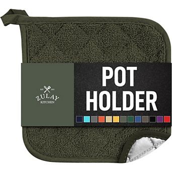 Zulay Kitchen 1-Pack Pot Holders for Kitchen Heat Resistant Cotton