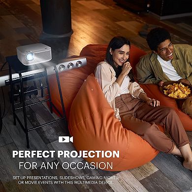 FLIK X10 Home Projector, 1080p Portable Home Theater Projector with Remote