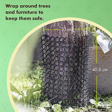 Cat Repellent Outdoor Cat Deterrent with Scat Mat and Spikes for Yard Coverage