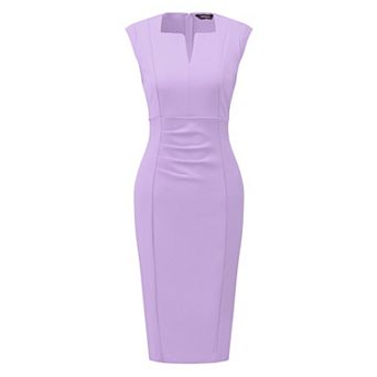Women's Sheath Dress V Neck Sleeveless Elegant Office Dresses
