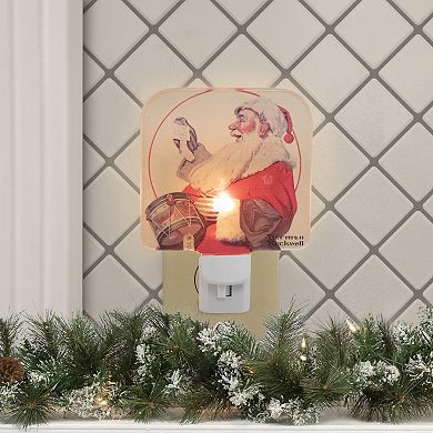 6" Norman Rockwell 'A Drum for Tommy' Glass Christmas Night Light