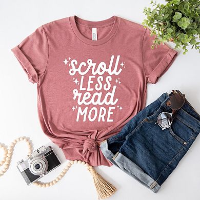 Scroll Less Read More - Women's Short Sleeve Graphic T-Shirt