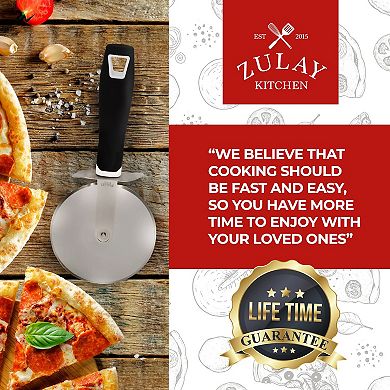 Zulay Kitchen Pizza Cutter Wheel with Comfortable Grip