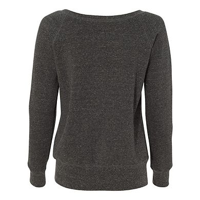 BELLA + CANVAS Womens Sponge Fleece Wide Neck Sweatshirt
