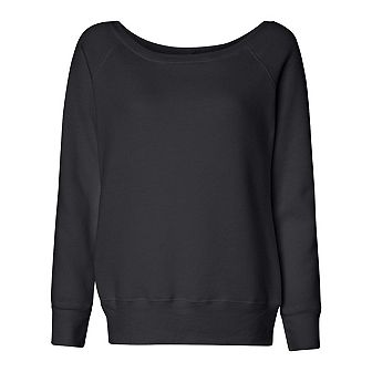 BELLA + CANVAS Womens Sponge Fleece Wide Neck Sweatshirt