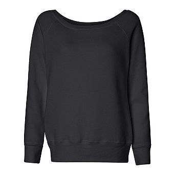 BELLA + CANVAS Womens Sponge Fleece Wide Neck Sweatshirt