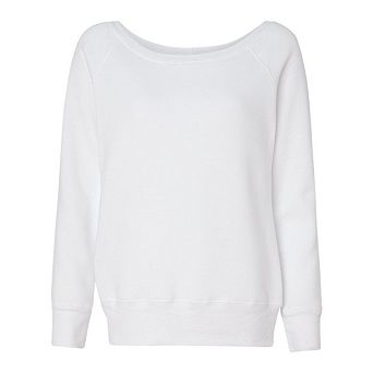 BELLA + CANVAS Womens Sponge Fleece Wide Neck Sweatshirt
