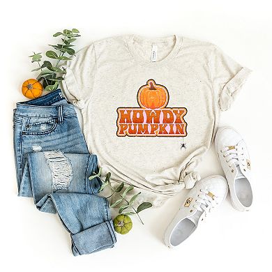 Howdy Pumpkin Stacked Short Sleeve Graphic Tee
