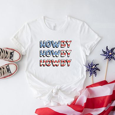 Howdy Flag Stacked Short Sleeve Graphic Tee