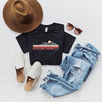 Explore More Mountains Retro Short Sleeve Graphic Tee