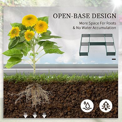 Outsunny Raised Garden Bed Set, DIY Large Steel Planters Box,