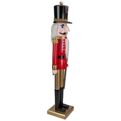 36" Red and Gold Christmas Soldier Nutcracker with Sword
