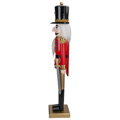 36" Red and Gold Christmas Soldier Nutcracker with Sword