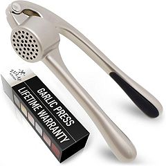 Zulay Kitchen Garlic Press - Silver / Ergonomic Handle