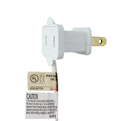 25 Count Pure White LED C9 Christmas Lights 16 ft White Wire