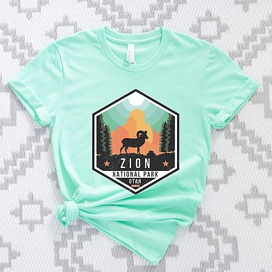 Zion National Park Badge - Womens Short Sleeve Tee