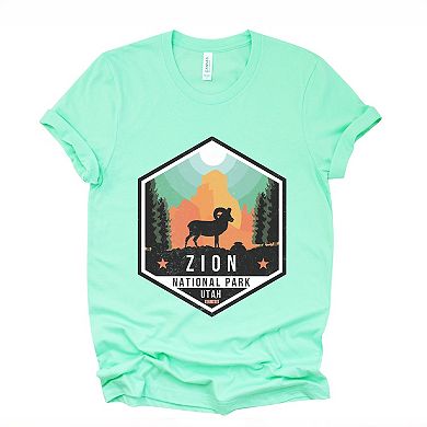 Zion National Park Badge - Womens Short Sleeve Tee