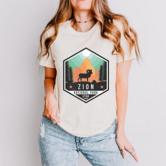 Zion National Park Badge - Womens Short Sleeve Tee