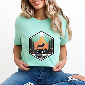 Zion National Park Badge - Womens Short Sleeve Tee