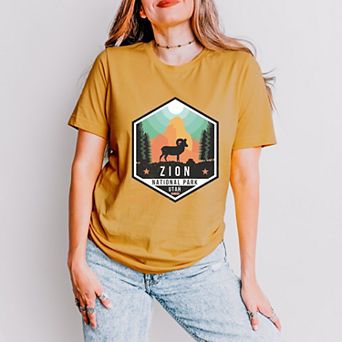 Zion National Park Badge - Womens Short Sleeve Tee