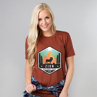 Zion National Park Badge - Womens Short Sleeve Tee
