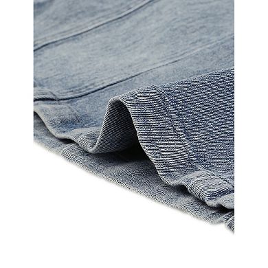 Women's Denim Skirts Zip Front Slim Fit High Waist Mini Jean Skirt