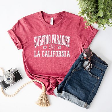 Surfing Paradise LA - Women's Short Sleeve Graphic T-Shirt