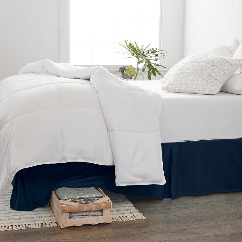 Navy blue bed skirt queen outlet size