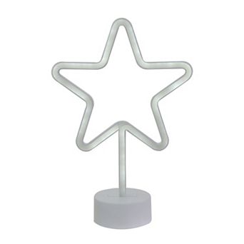 11.5" White Star LED Neon Style Table Sign