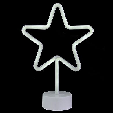 11.5" White Star LED Neon Style Table Sign