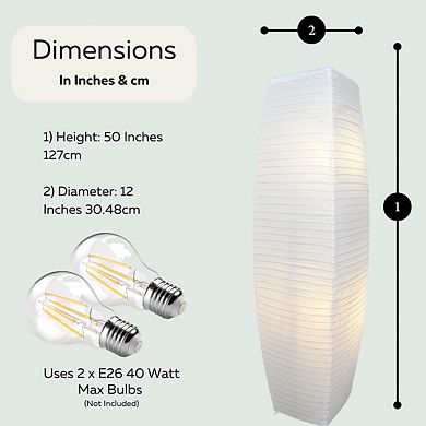 Japanese Style Rice Paper Floor Lamp