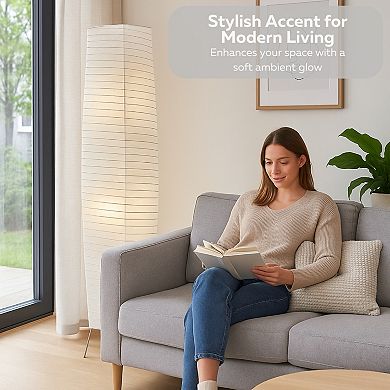 Japanese Style Rice Paper Floor Lamp