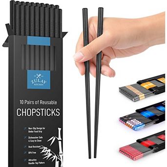 Zulay Kitchen Premium Japanese Chopsticks Reusable & Durable Design