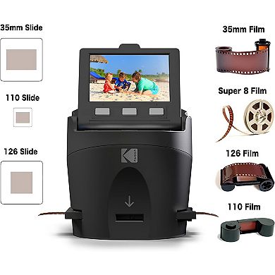 SCANZA Digital Film & Slide Scanner, Converts 35mm, 126, 110, Super 8 & 8 to JPEG