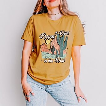 Simply Sage Market Keepin It Wild Colorful Short Sleeve Tee