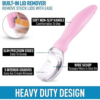 Zulay Kitchen Ice Cream Scoop With Soft Easy Grip Handle