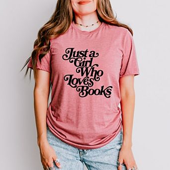 Just A Girl Who Loves Books - Women's Short Sleeve Graphic T-Shirt