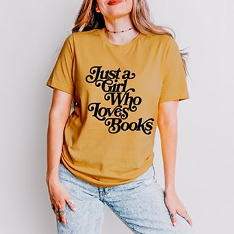 Just A Girl Who Loves Books - Women's Short Sleeve Graphic T-Shirt