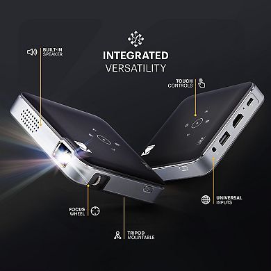 Luma 150 Pico Portable Projector, Hd Projector With Rechargeable Battery & Speaker