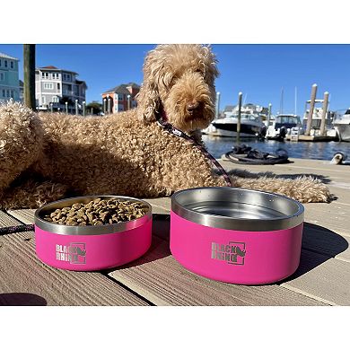 Double Insulated Stainless Steel Food & Water Dog Bowls  Non Slip