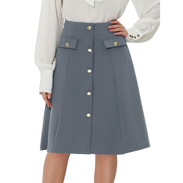 Formal midi outlet skirt with pockets