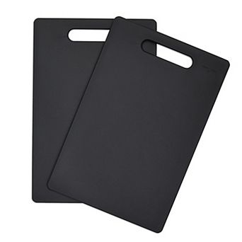 Small Plastic Cutting Boards Set (7.75 x 11.6 in Black, 2 Pack)