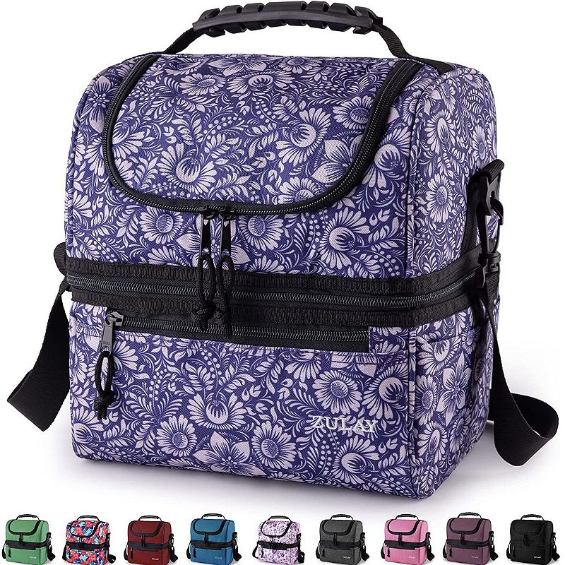 Zodaca Insulated Lunch Bag for Girls and Kids (Light Purple, 8 x 10 x 4 In)