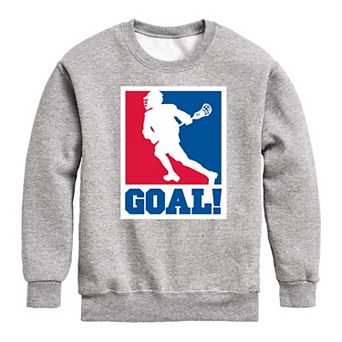 Boys 8-20 Goal Lacrosse Crew Fleece Sweatshirt