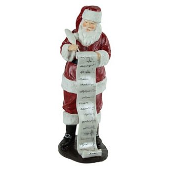 14.5" Santa with Naughty or Nice List Christmas Decoration