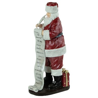 14.5" Santa with Naughty or Nice List Christmas Decoration