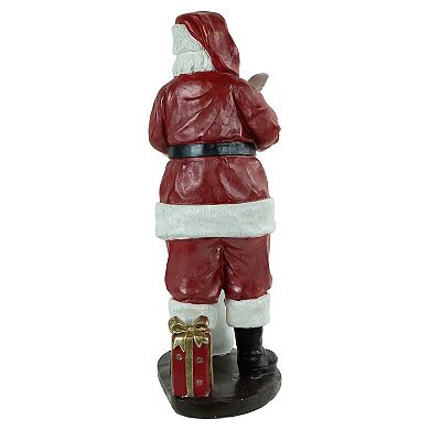 14.5" Santa with Naughty or Nice List Christmas Decoration