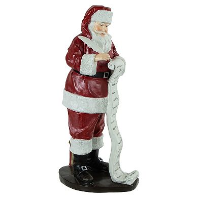 14.5" Santa with Naughty or Nice List Christmas Decoration