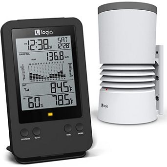 3-in-1 Weather Station With Rain Gauge and LCD Display
